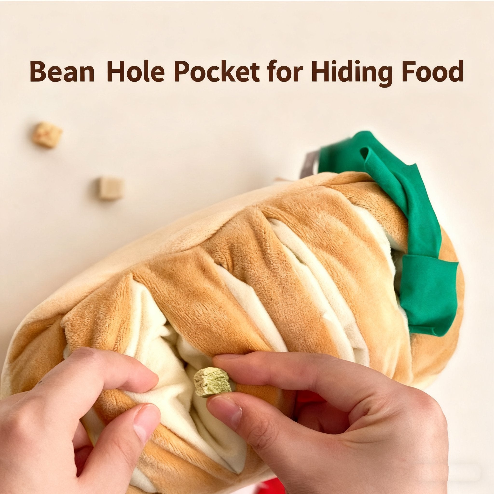 Pet Foraging Toast Shape Plush Toy