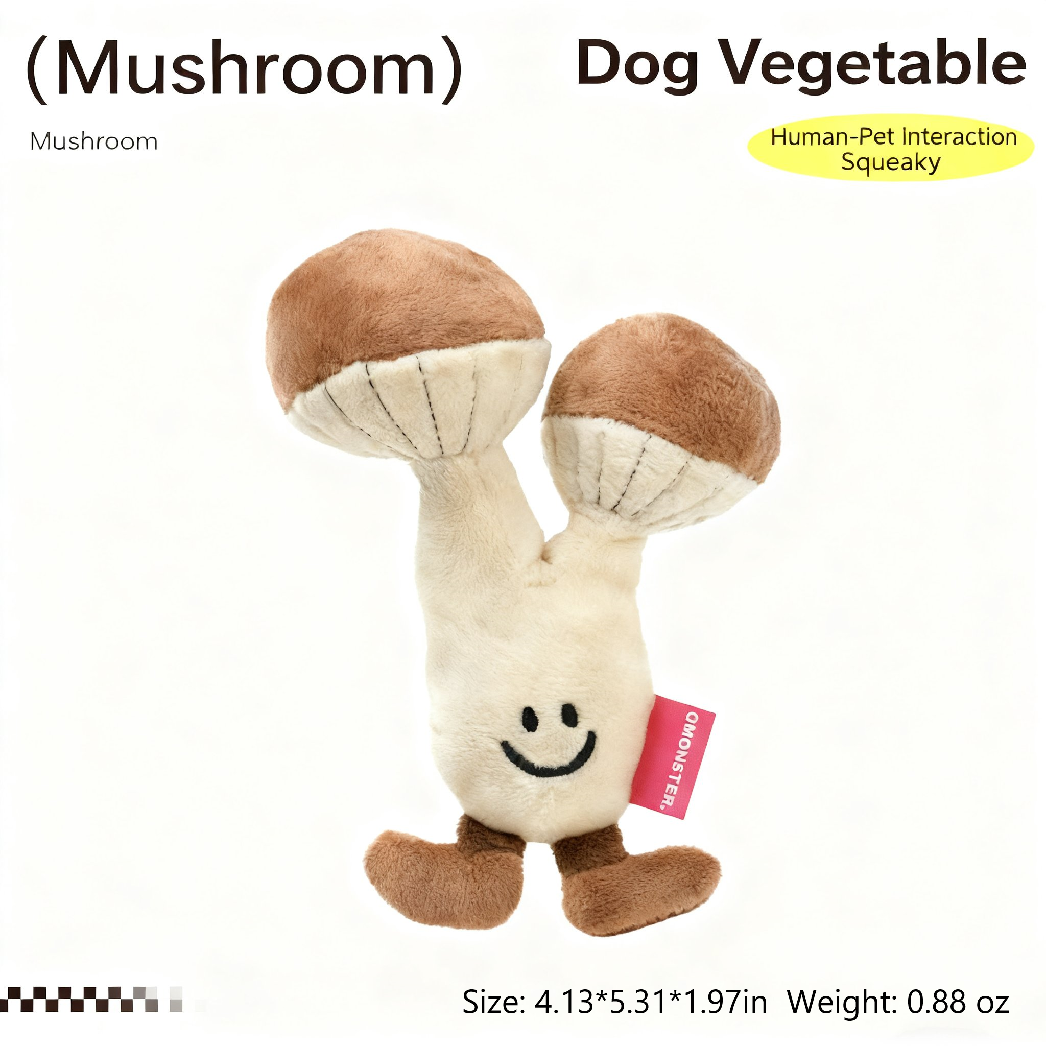 Plush Vegetable Dog Squeaky Toy