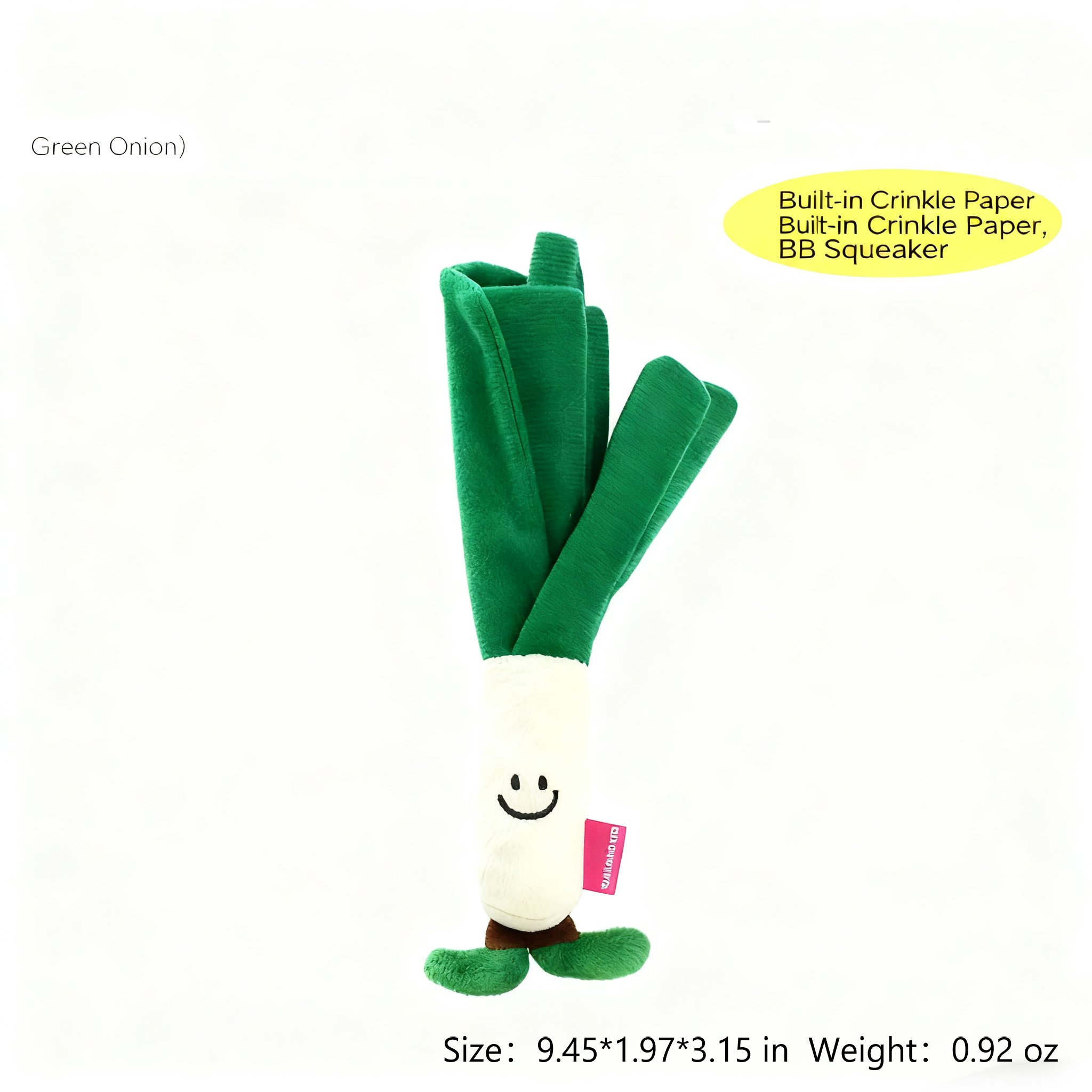 Plush Vegetable Dog Squeaky Toy