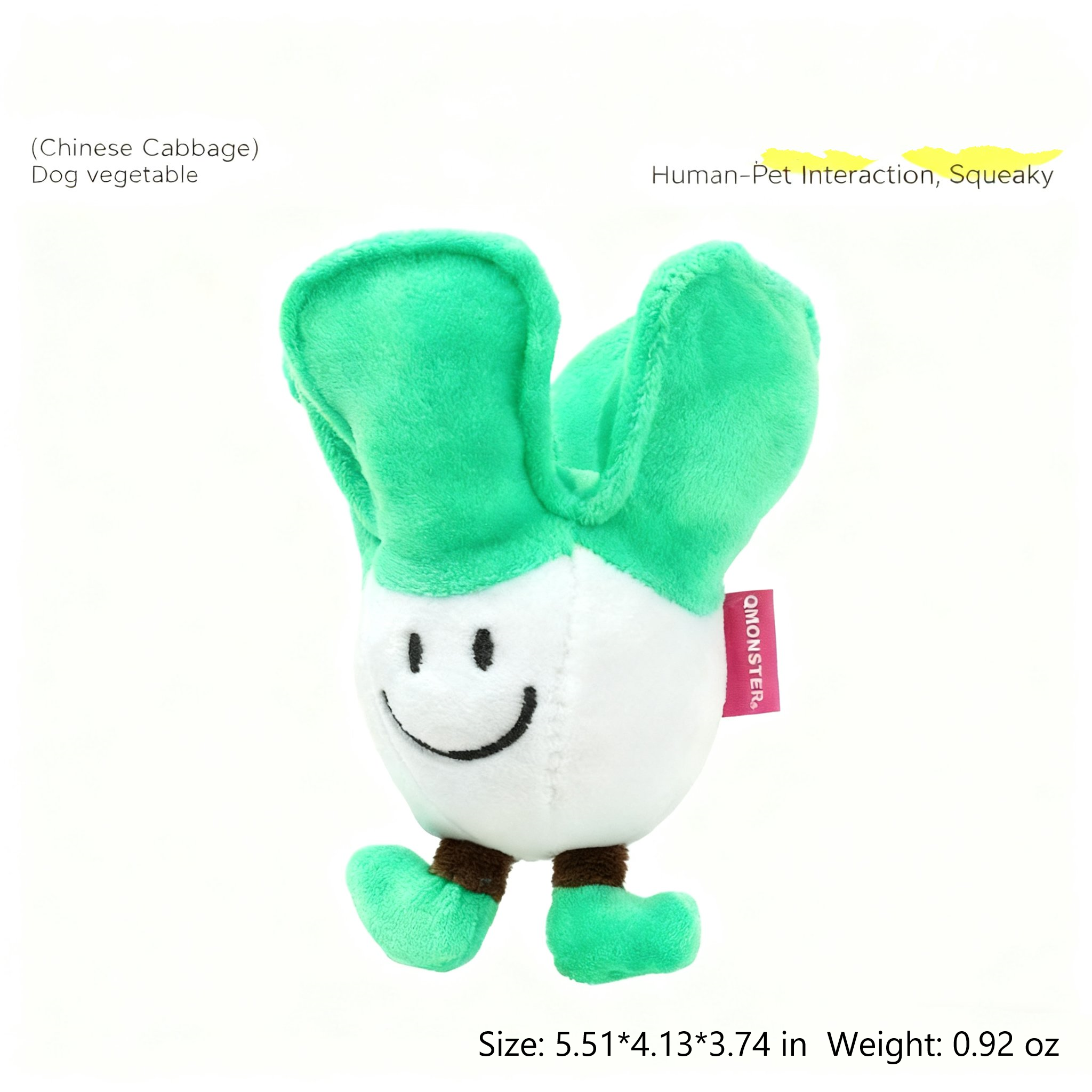 Plush Vegetable Dog Squeaky Toy