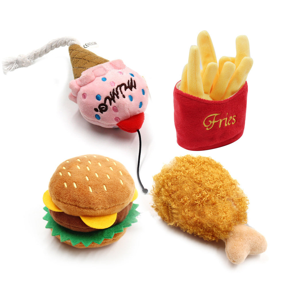 Food Series Chewable Plush Dog Toy