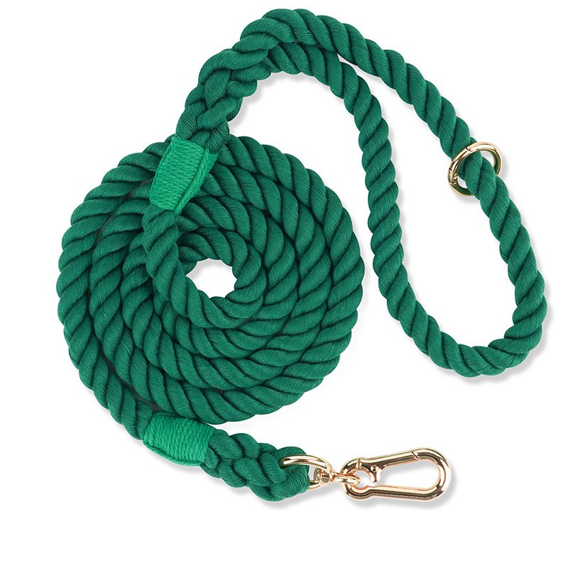 Hand-woven Gradient Colored Cotton Rope Dog Pet Macaron Leash